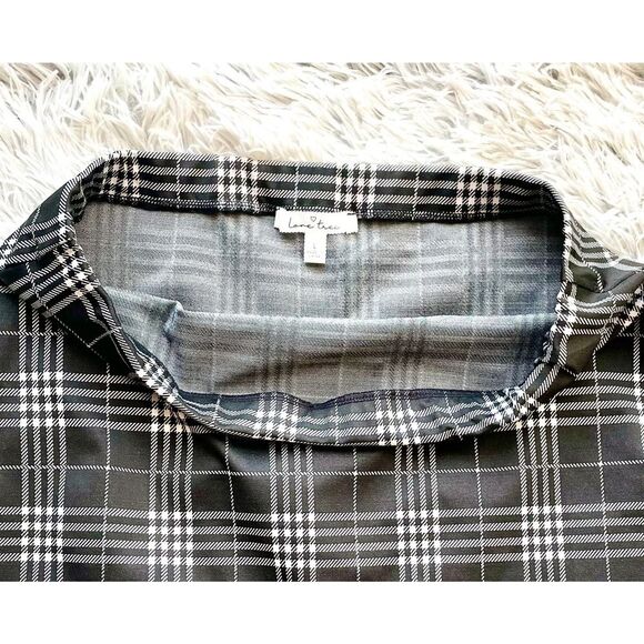 Love Tree Black and White Plaid Mini Skirt Size Large NWOT - Picture 3 of 8